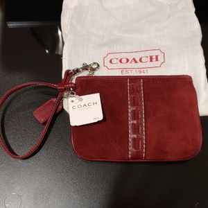 Maroon Coach wristlet